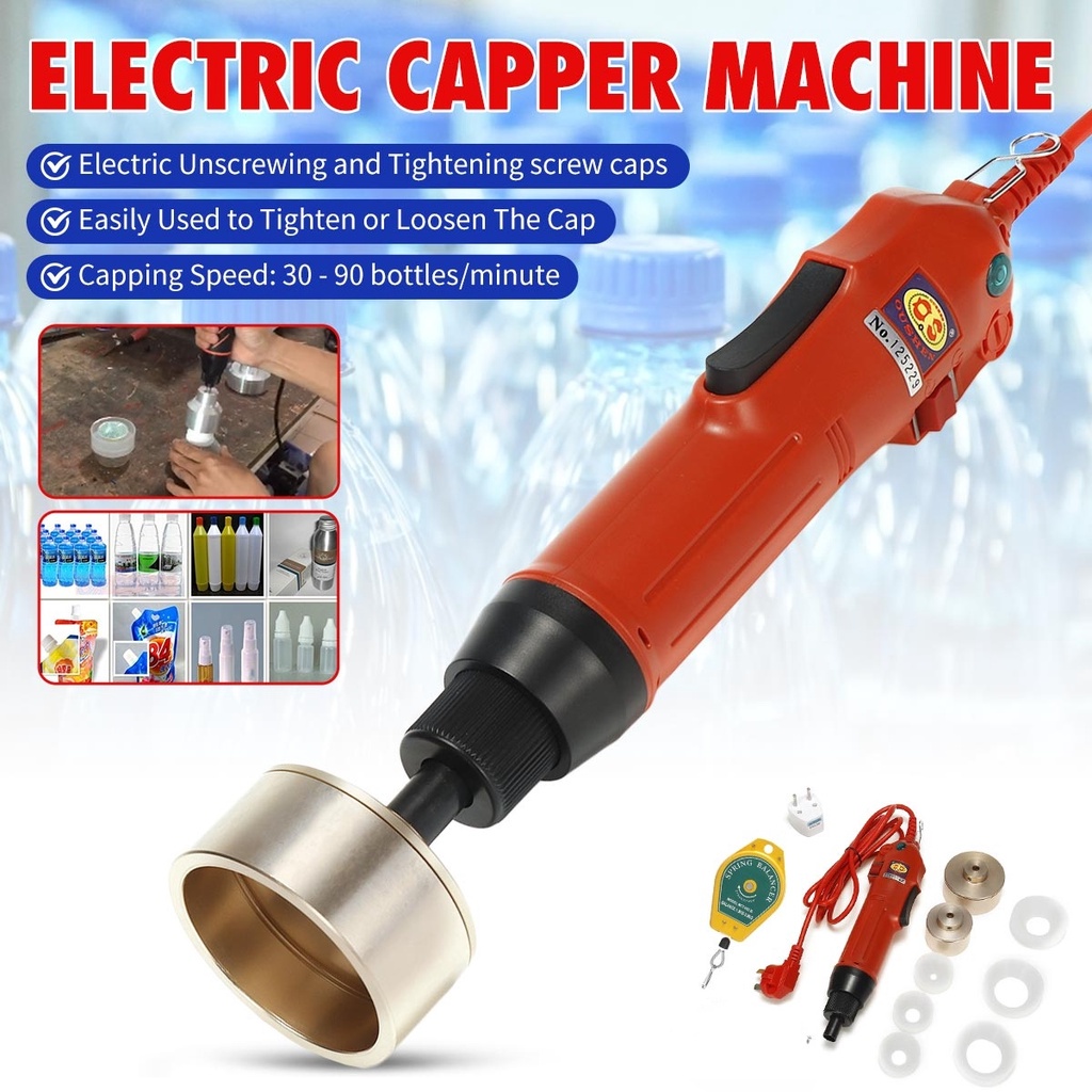 220V Electric Handheld Bottle Capping Machine Cap Sealer Sealing ...