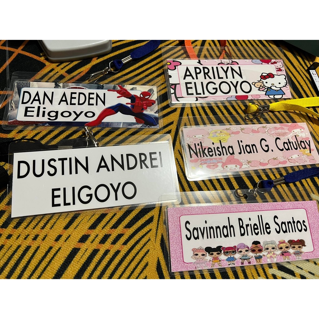 PERSONALIZED NAME TAG (PVC/LAMINATED) | Shopee Philippines