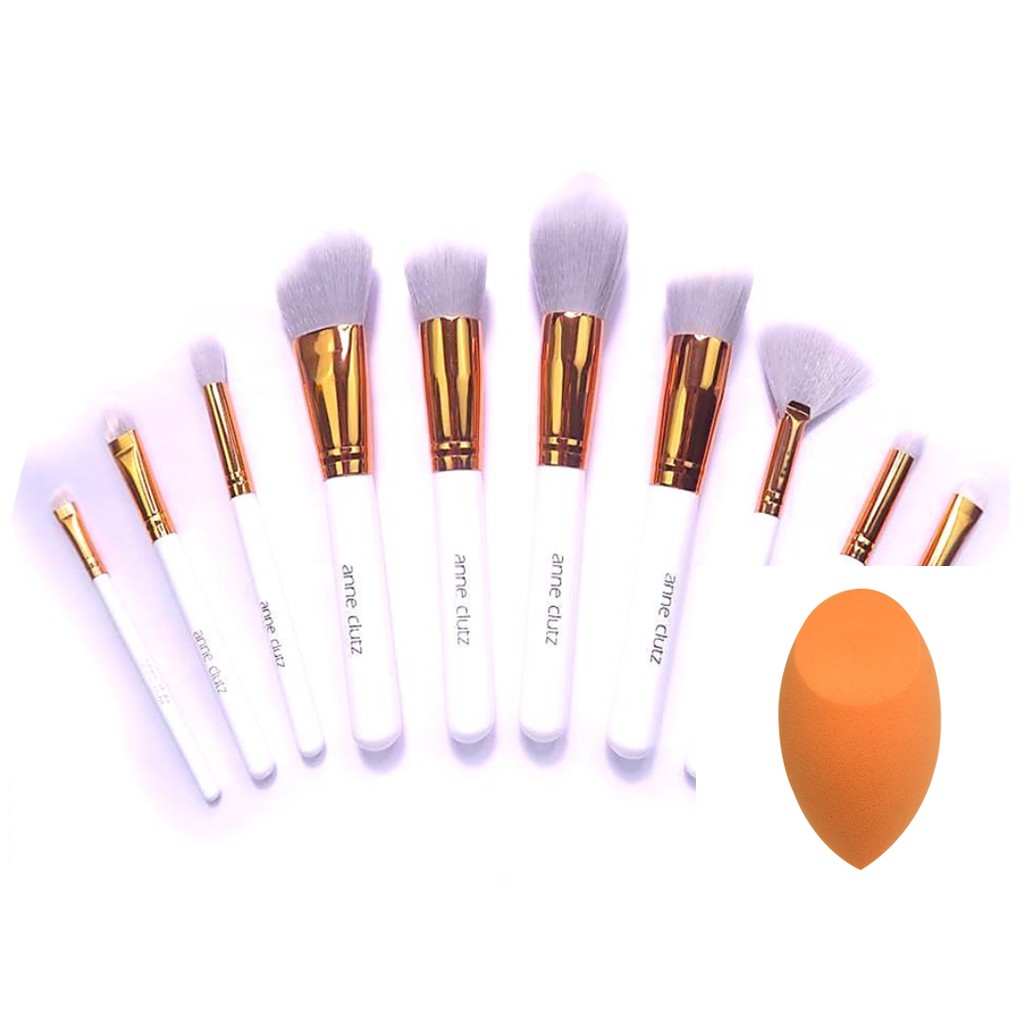 ANNE CLUTZ BEGINNER BRUSH SET + MIRACLE COMPLEXION SPONGE Shopee