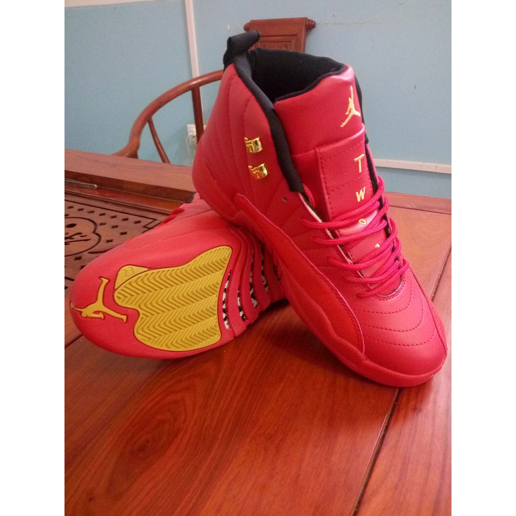 jordan 12 red gold