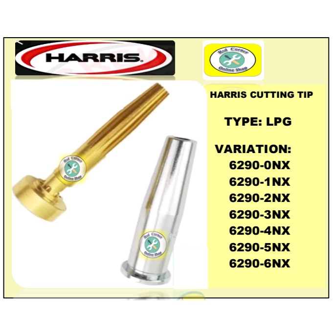 HARRIS CUTTING TIP FOR (" LPG" ) ( 0nx, 1nx, 2nx, 3nx, 4nx, 5nx, 6nx
