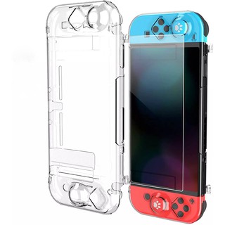 Nintendo Switch Full Cover Anti-Scratch Clear Crystal Case With Screen Protector