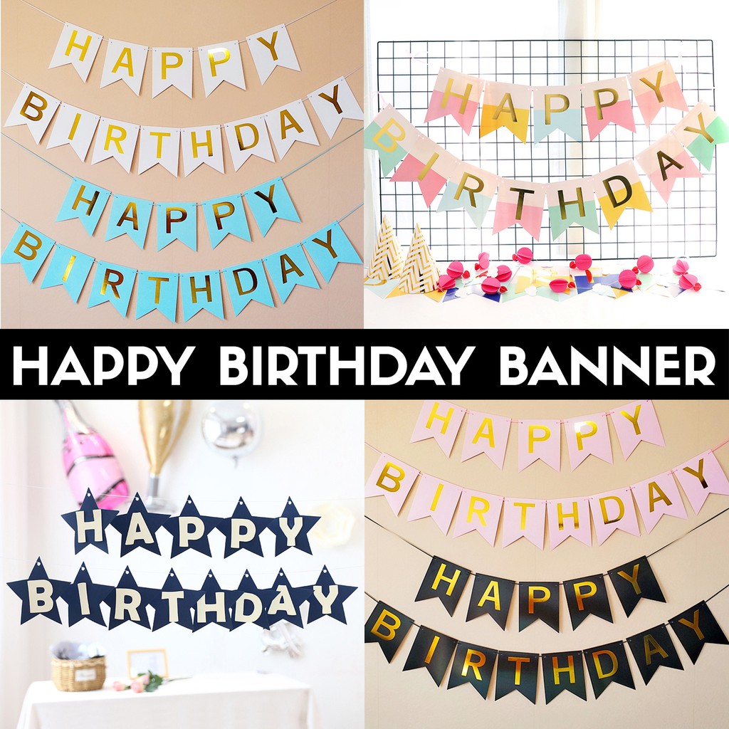 Party Bunting Banner Garland Birthday Graduation Anytime Decoration
