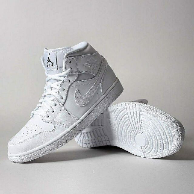 jordan 1 triple white mid