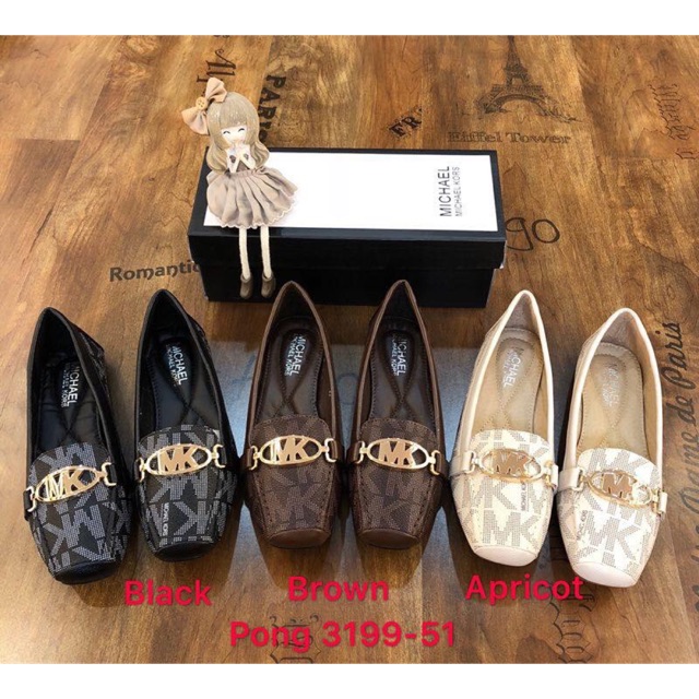 michael kors flat black shoes