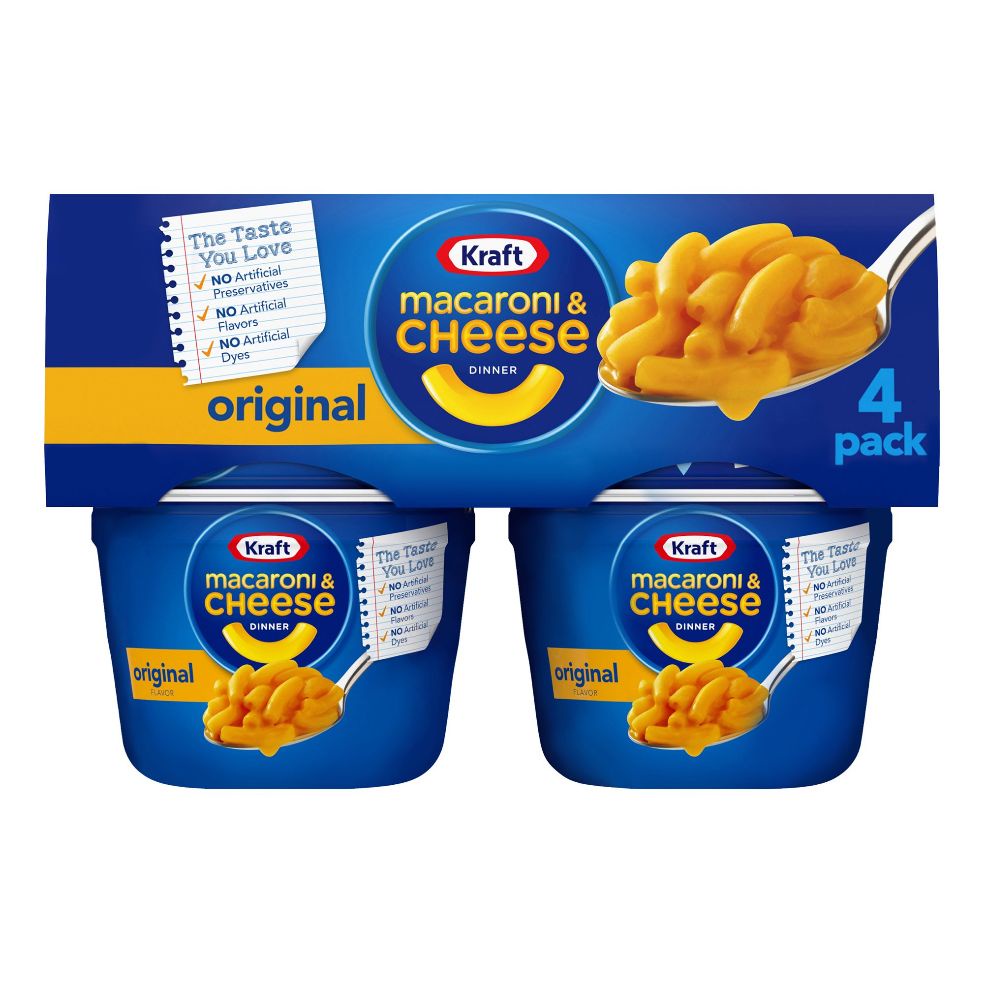 Kraft Easy Mac Original Flavor Macaroni and Cheese (4 Microwaveable
