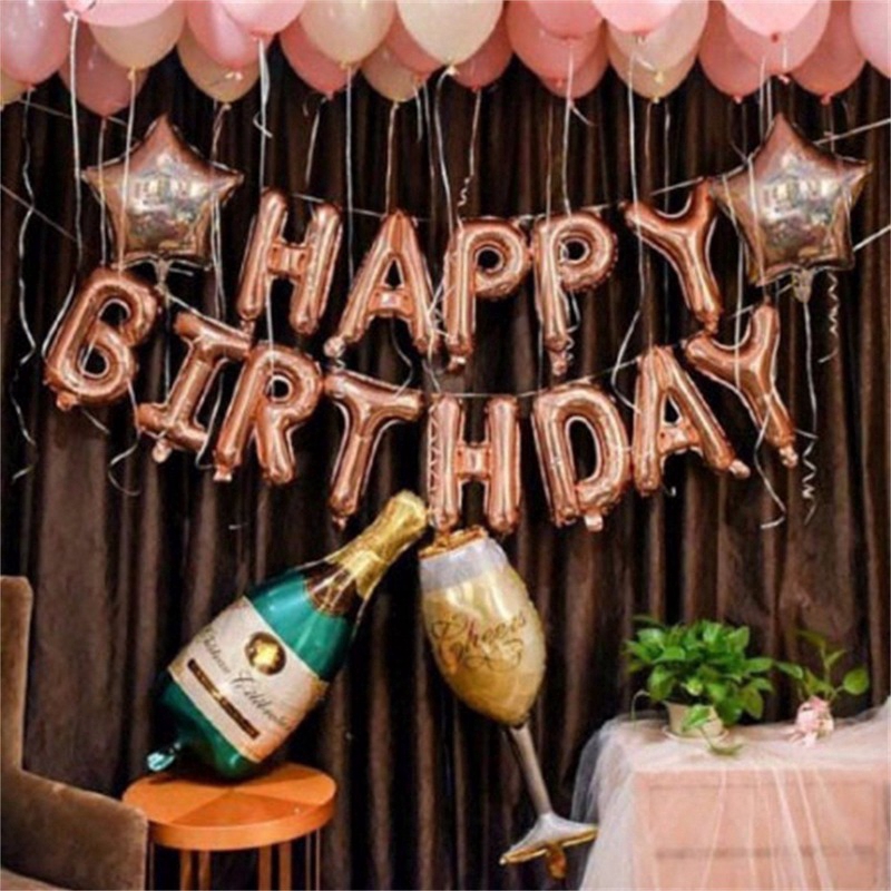 Happy birthday balloon birthday party decoration background wall layout |  Shopee Philippines