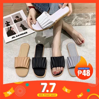 ✅SUREWIN Korean Summer Women shoes Open Toe Flat Casual Slippers outdoor sandals