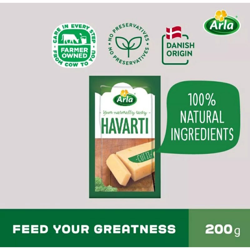 Arla Natural Havarti Chunk Cheese 200g Shopee Philippines