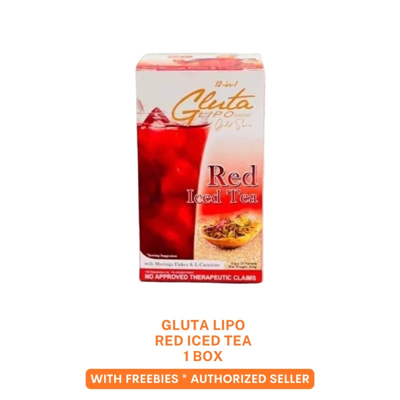 Gluta lipo Red Iced Tea 1 Box 10 Sachet with FREEBIES Shopee Philippines