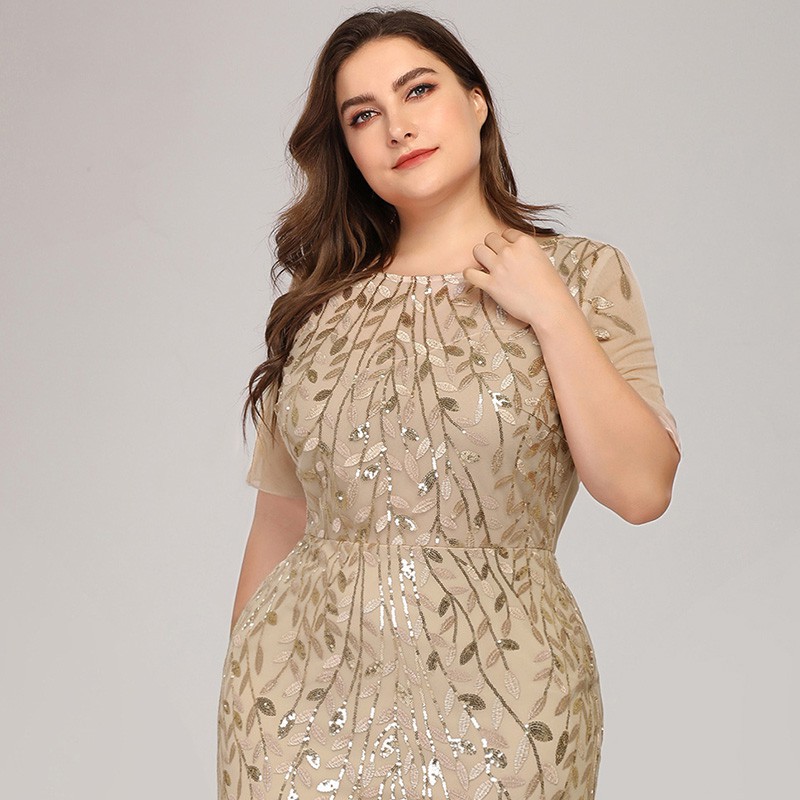 gold formal dresses plus size