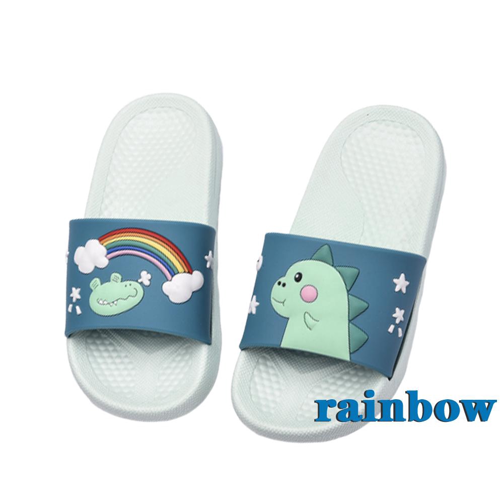 rainbow dinosaur slippers