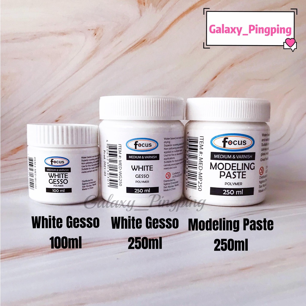 Focus White Gesso OR Modeling Paste (100ml or 250ml) Shopee Philippines