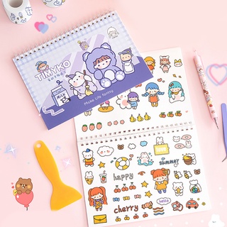 40 Sheets A5/A4 Cute Cartoon Stickers Collection Book Student Loose-Leaf Release Paper Handbook #6