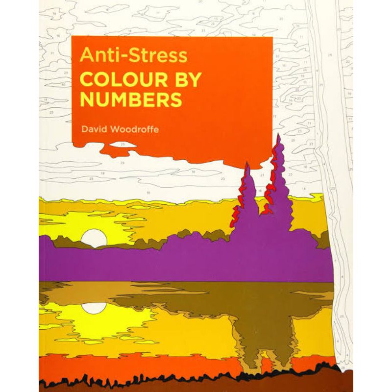 Anti Stress Color By Numbers Adult Coloring Book (SALE Copy) Shopee