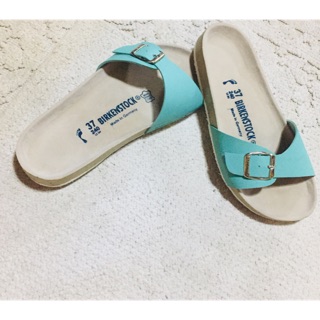 mint green birkenstocks