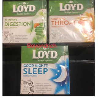 Loyd Herbal Infusion Teas Support Digestion Soothing Throat Good Night’s Sleep lemon balm chamomile #2
