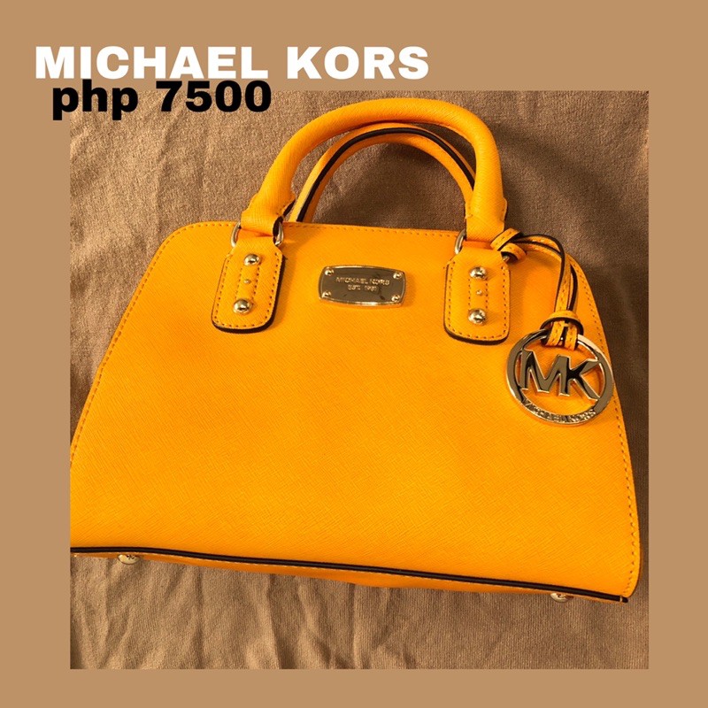 mustard color michael kors bag