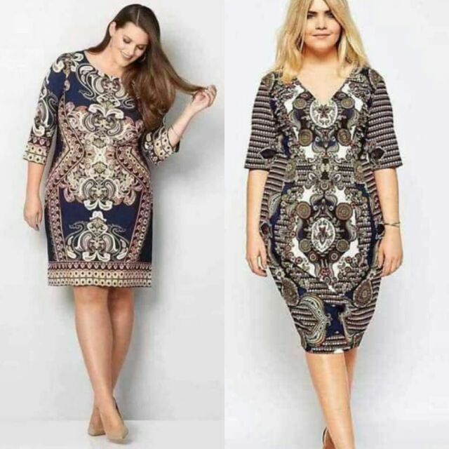 plus size below the knee dresses