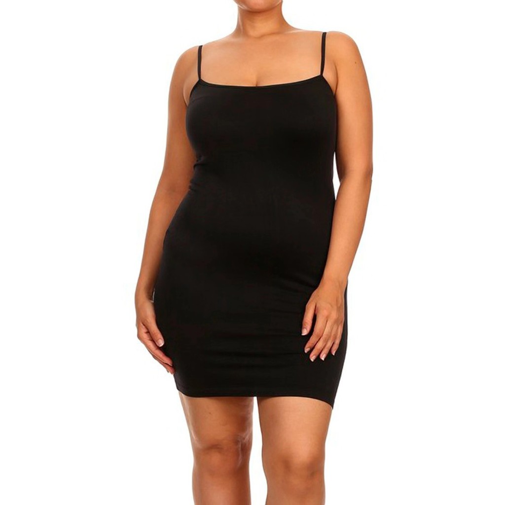 black cami dress plus size