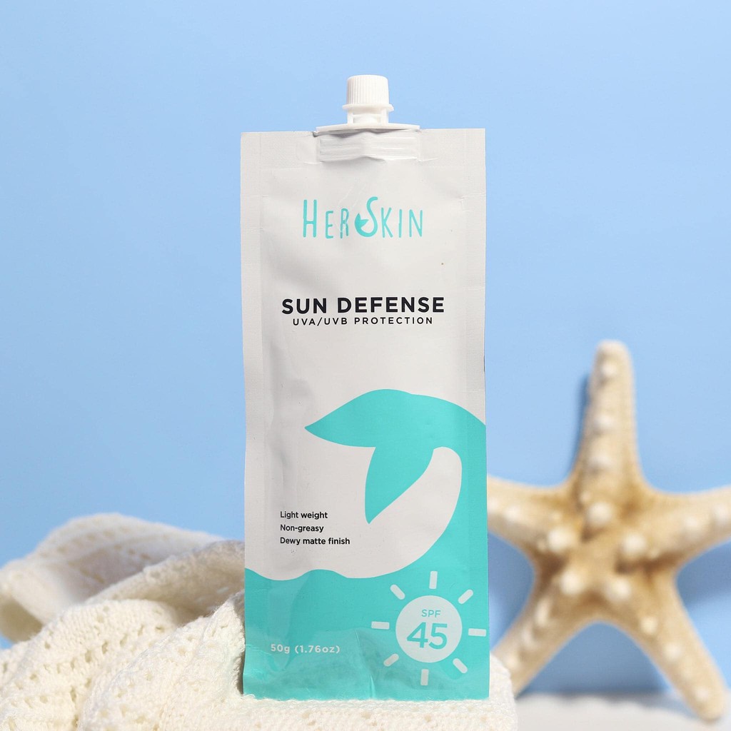 ON HAND HER SKIN SUN DEFENSE SPF 45 50G|COD & w/freebie|SIMPLY JHADE PH