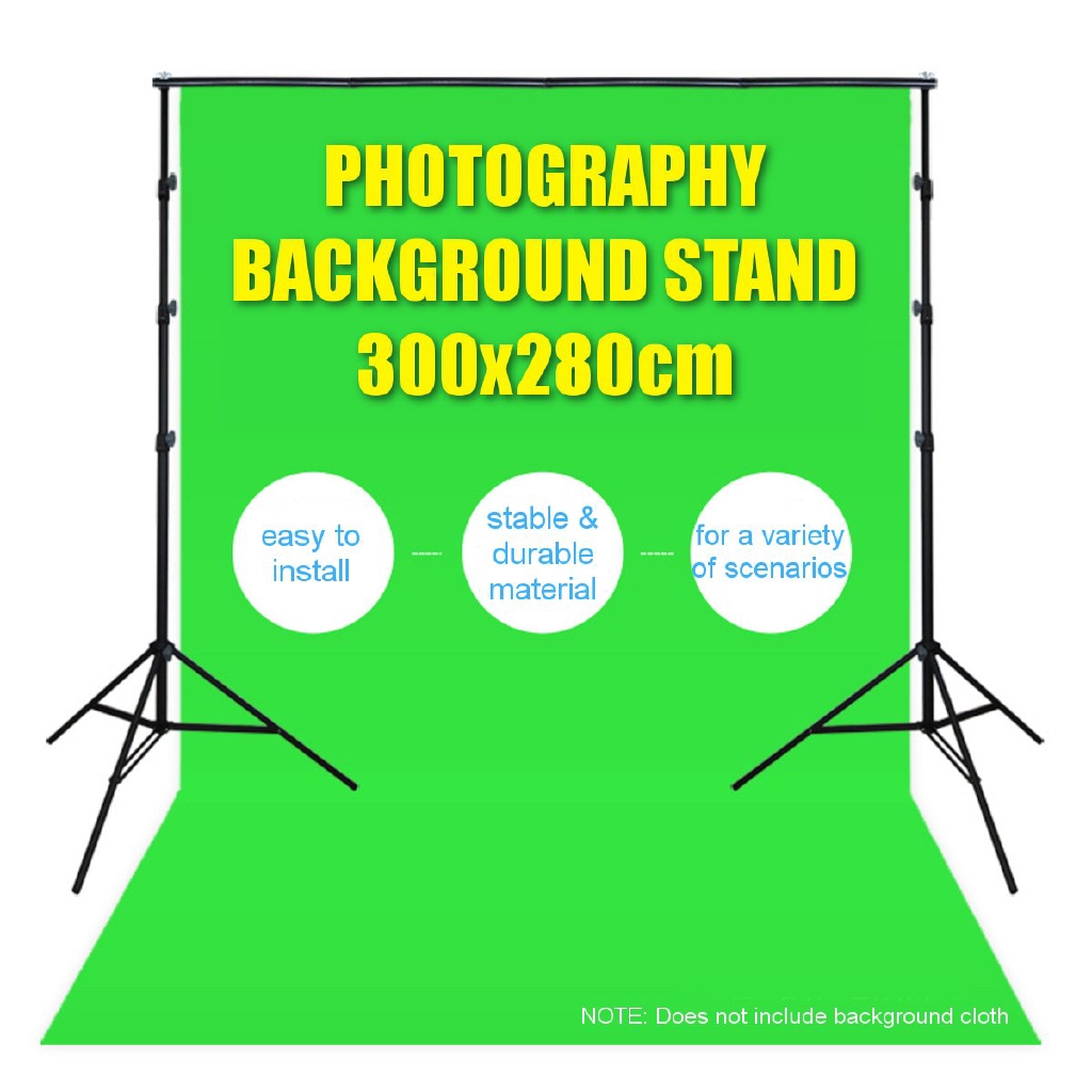 3x2.8m Adjustable Photography Background Stand Portable Studio Backdrop