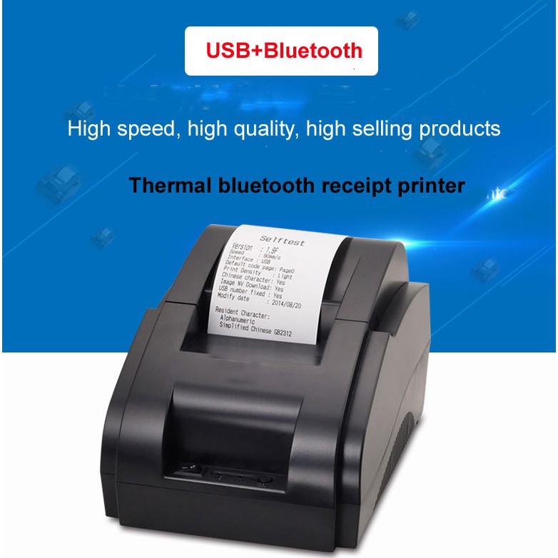 XP58IIH Xprinter GOOJPRT Ticket Printer High Speed USB Bluetooth 58mm