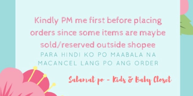 Kids Baby Closet Online Shop Shopee Philippines