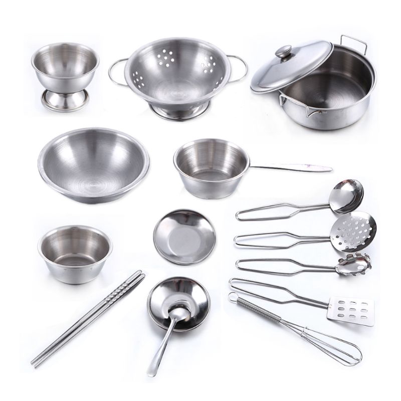 stainless steel toy pots and pans