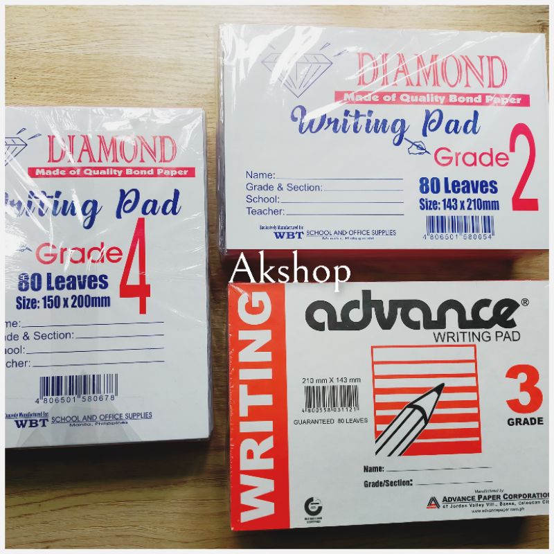Pad Paper/Grade 1/2/3/4 & Intermediate Pad Shopee Philippines