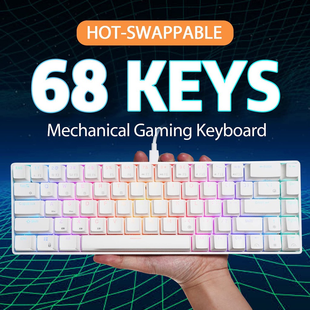 ROYAL KLUDGE RK G68 RK837 RK68 Wireless 65 Mechanical Keyboard Hot 