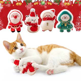 Christmas Cat Toy Plush Doll With Catnip Cat Toy Interactive Pet Supplies