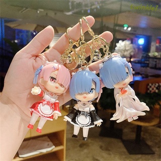 TWINKLE1 Life in a Different World from Zero PVC Action Bag Decor Collection Model Keys Holder Japanese Anime Anime Figure Rem Ram Keyrings #1