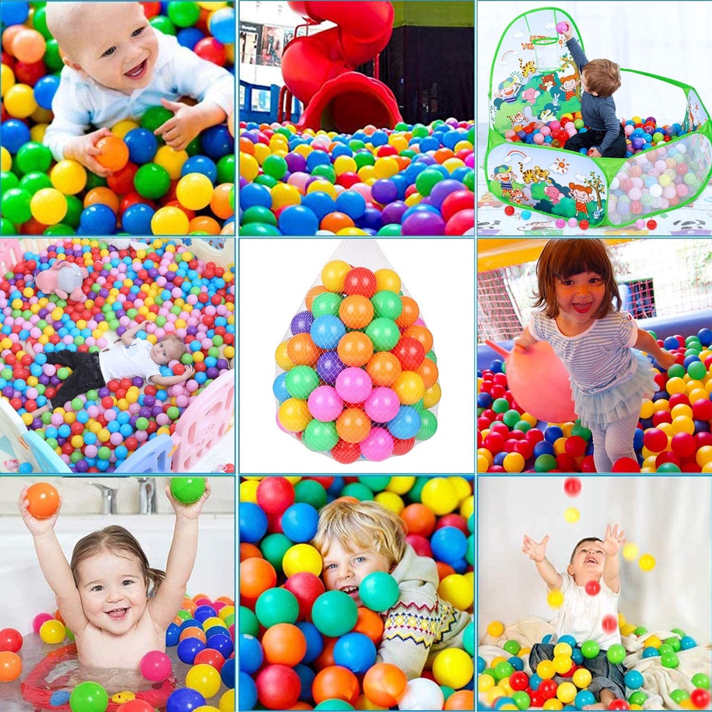 200pcs 5.5cm Colorful Ocean Ball for Babies Kid Soft Plastic Parties Events Pool 