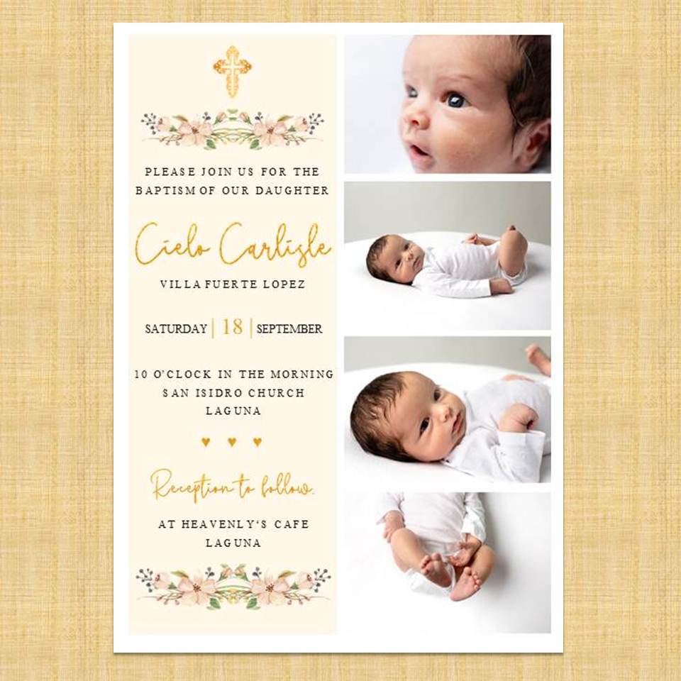 Free Printable, Customizable Baptism Invitation Templates, 58% OFF