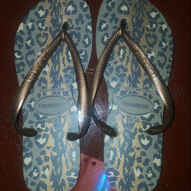 havaianas slim leopard