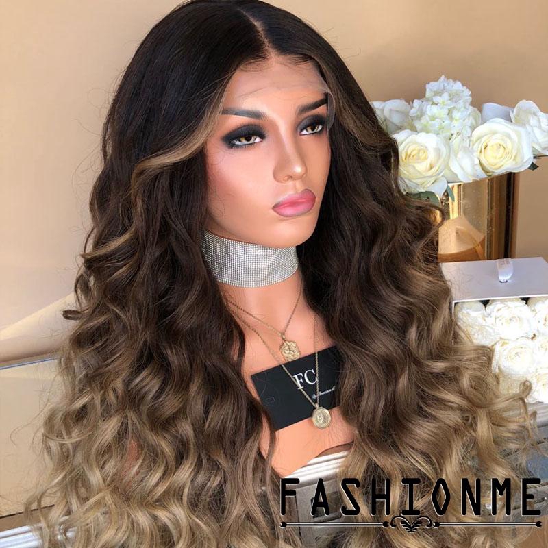ღ𝓂ℰfashion Womens Lace Front Wig Blonde Long Wavy Party Shopee