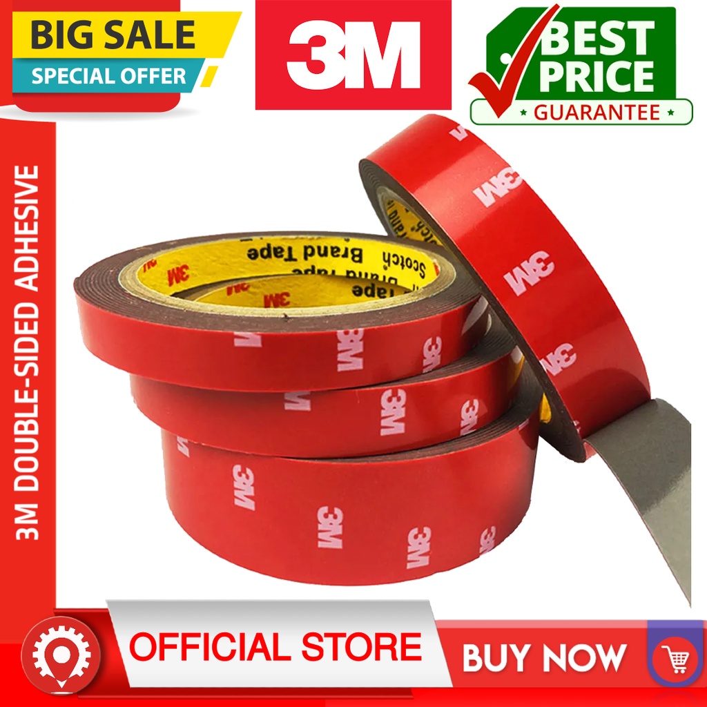 3m Double Sided Tape Very Strong Adhesive 6mm X 3 Meters Shopee Philippines