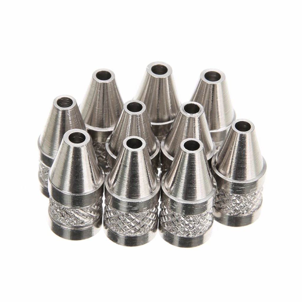 10pcs/set 1mm 2mm Nozzle Iron Tips Metal Soldering Welding Tip For Electric