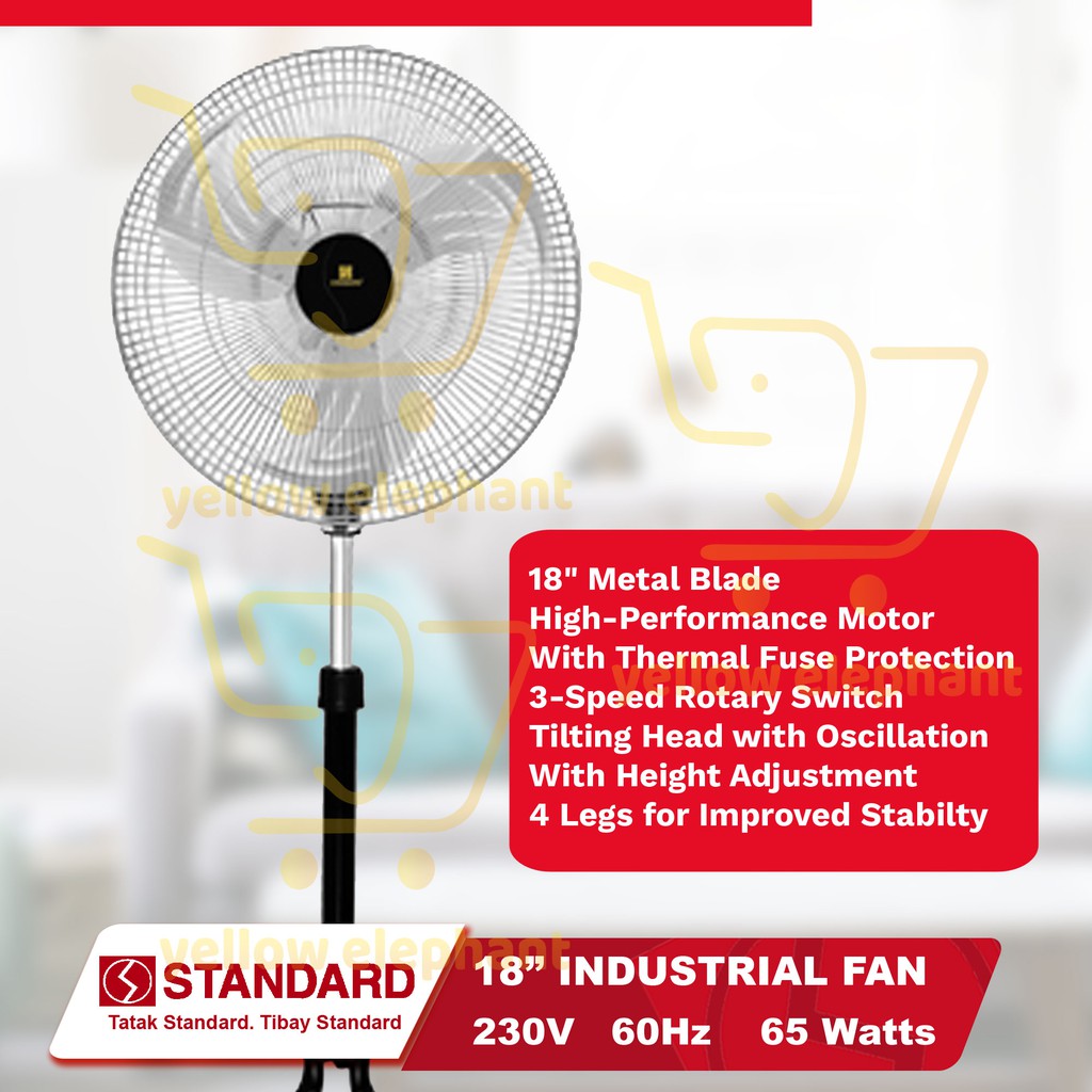 Standard Electric Fan SHF-18A Industrial Stand Fan | Shopee Philippines