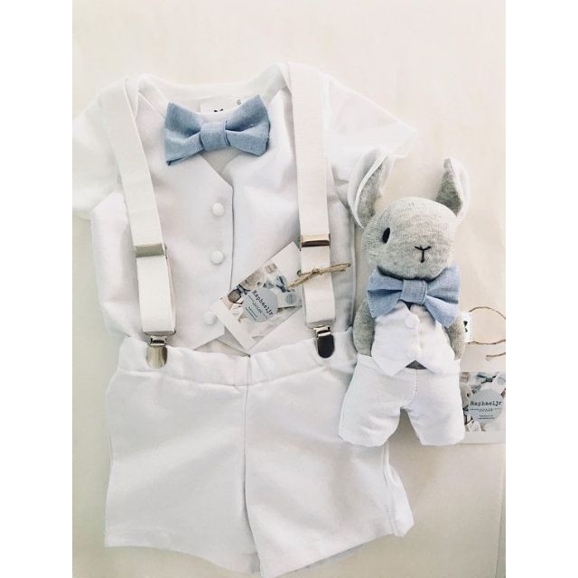 baby boy christening shorts outfit