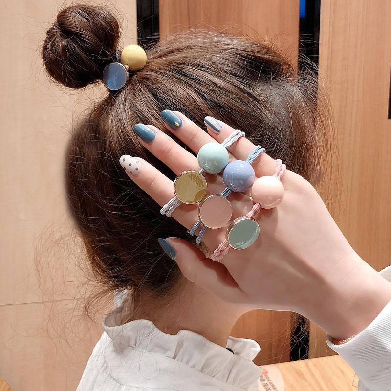High End Models With Hair Accessories Candy Colored Hair Tie Hair