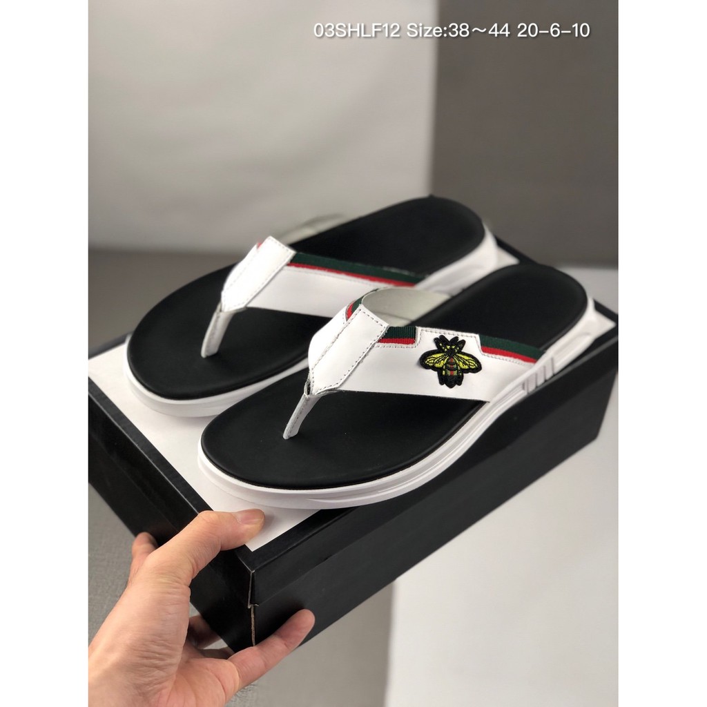 gucci bee flip flops