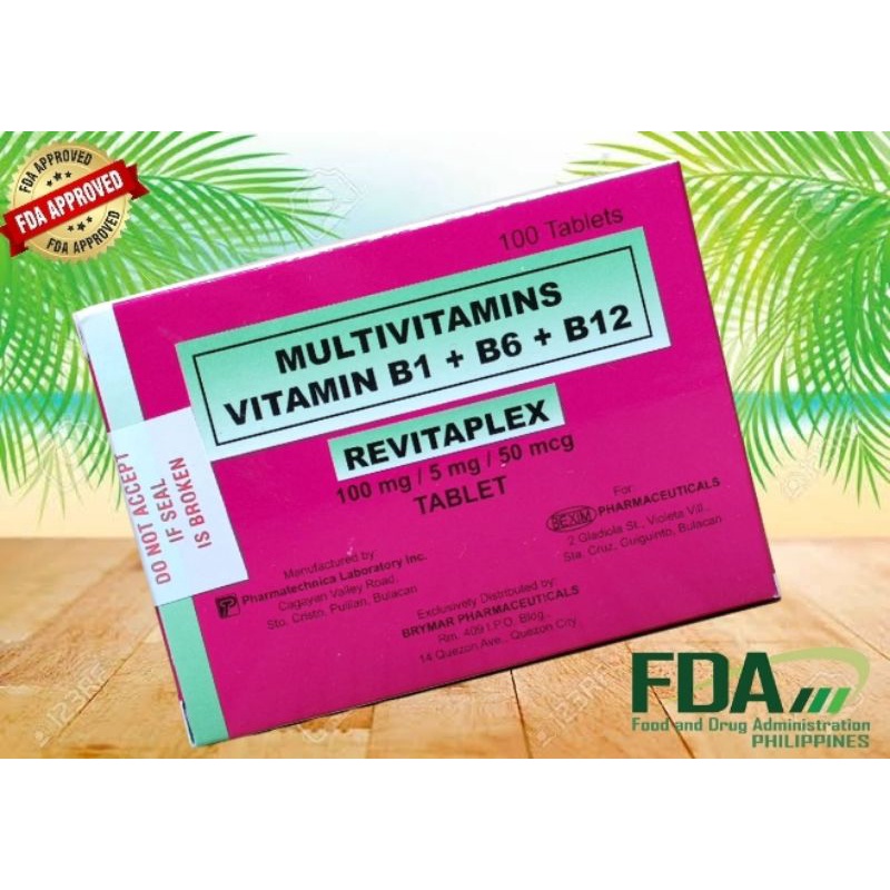 REVITAPLEX Vitamins B-Complex 100 Tablets | Shopee Philippines