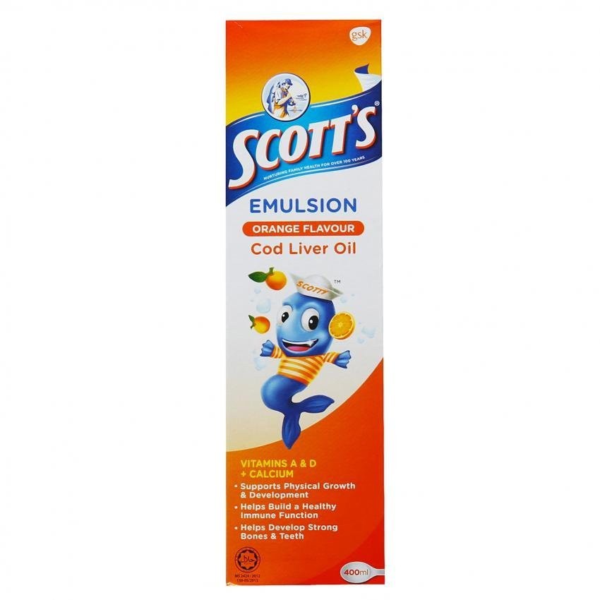 Scott's Emulsion Cod Liver Oil For Kids &Adults 400ml Orange Shopee