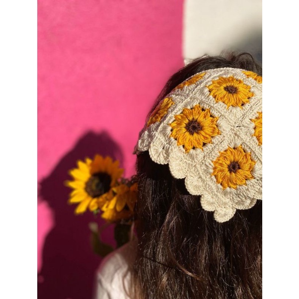 Crochet Daisy Bandana Shopee Philippines