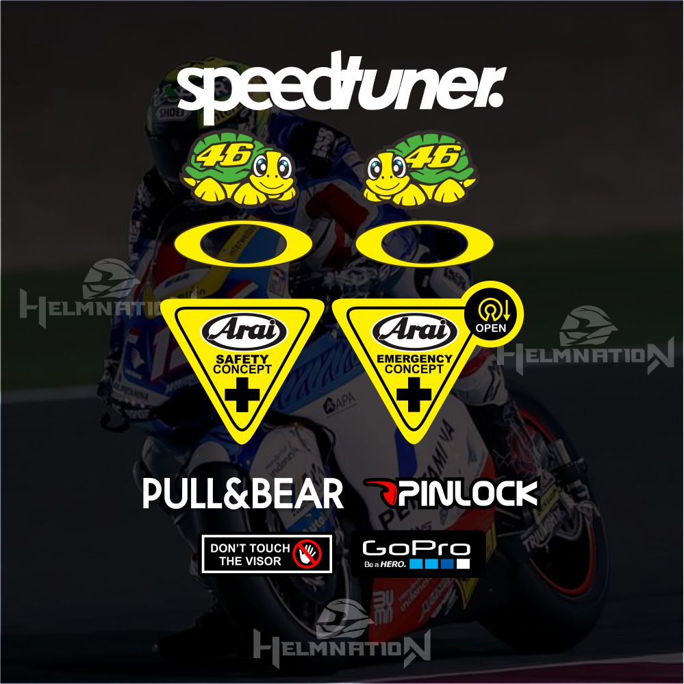 Put aside value Arai helmet visor sticker package set LAS9 Shopee