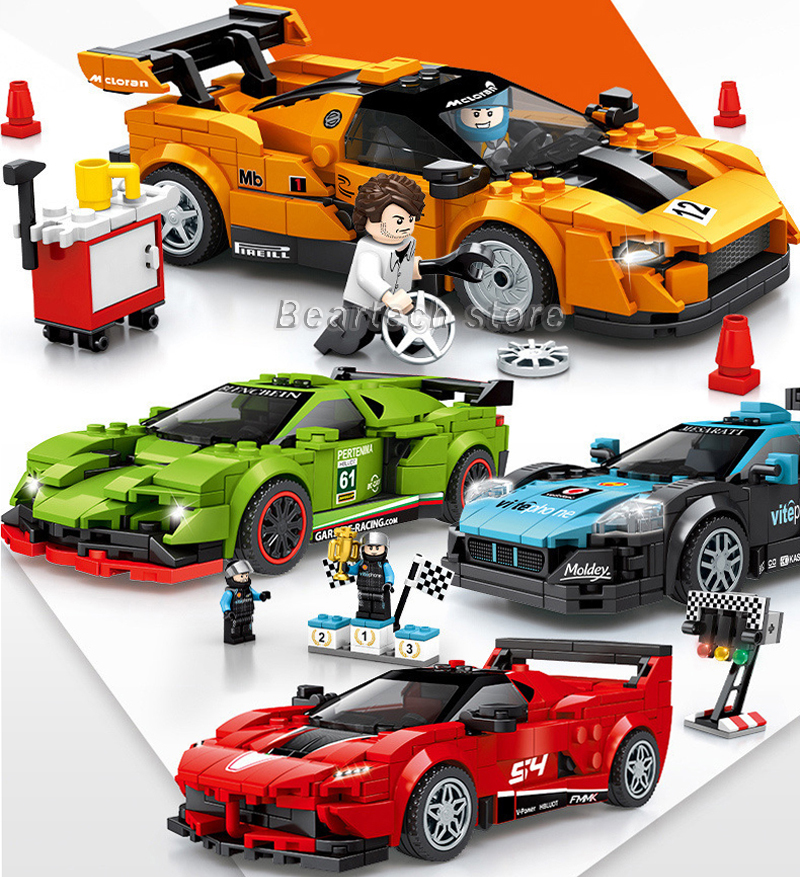 City Racing Sports Car Building Blocks Lego Technic Speed Champion