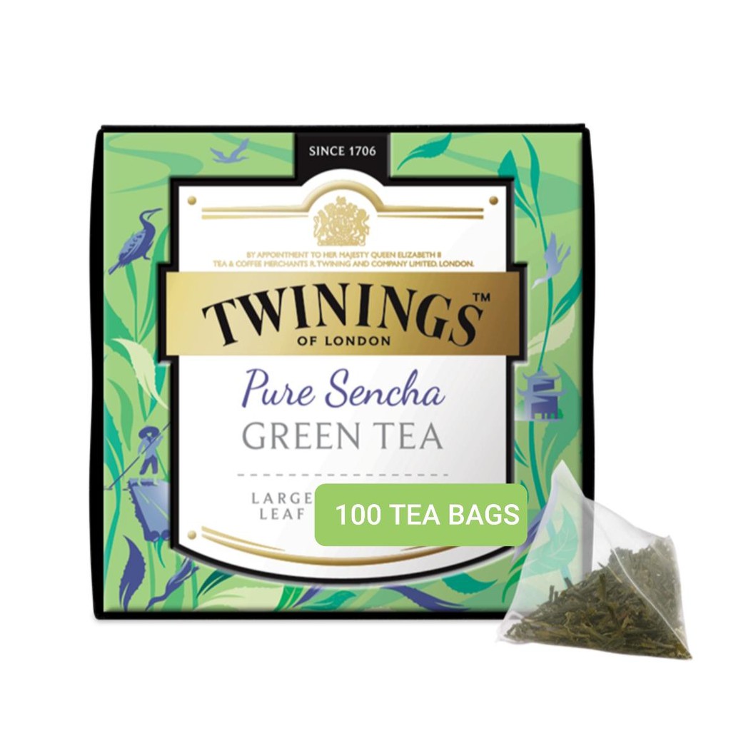 TWININGS PURE SENCHA GREEN TEA (100 TEA BAGS) | Shopee Philippines