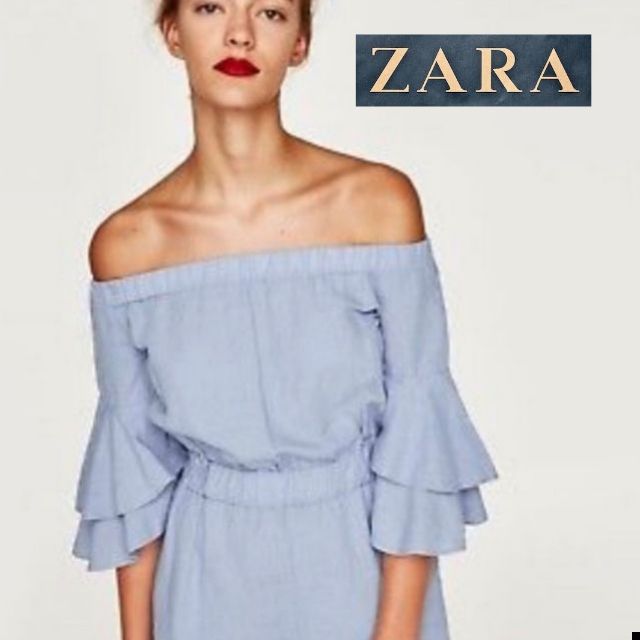 zara denim romper